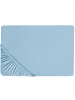 Beliani Bettlaken HOFUF in Blau - (W) 200 x (H) 25 x (L) 200 cm
