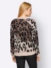 Heine Jacquardpullover in schwarz-taupe-gemustert