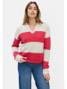 Camel Active Strickpullover mit Hemdkragen in Rot