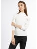 myMo ROCKS Damen Rippstrick Pullover in Wollweiss