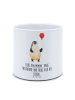 Mr. & Mrs. Panda Übertopf groß Pinguin Luftballon mit Spruch in Weiß
