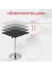 HOMCOM Bartisch-60L x 60B x 69-91H cm-Schwarz