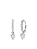 Lucardi 925 Silber Ohrringe Herz