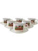 Villeroy & Boch 6er Set Cappuccinotassen mit Untertassen Design Naif 330 ml in bunt