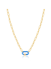 Ania Haie Halskette Neon Blue Carabiner in blau