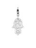 Nenalina Charm 925 Sterling Silber Hamsa Hand in Silber