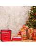 relaxdays Weihnachtskugel-Aufbewahrungsbox in Rot/ Schwarz - (B)31 x (H)30,5 x (T)30,5 cm