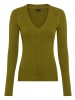 Laura Scott V-Ausschnitt-Pullover in grün mélange