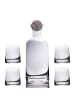 Intirilife Karaffe mit 4 Gläsern Set in Smokey Grau