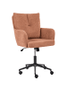 Beliani Bürostuhl ALPINE in Braun/Schwarz - (W) 61 x (H) 90 x (L) 71 cm