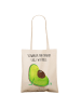 Mr. & Mrs. Panda Tragetasche Avocado Schwangerschaft mit Spruch in Creme