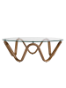 Angel Cerdá Couchtisch 2124 in Glas/Walnussfurnier – Ø115 x (H)38 cm
