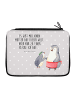 Mr. & Mrs. Panda Mäppchen Pinguin mit Kind mit Spruch in Grau Pastell