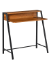 HOMCOM Schreibtisch in Walnuss & Schwarz 84L x 45B x 85H cm