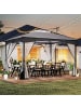 COSTWAY Pavillon 3 x 3,6 m in Grau
