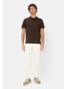 Camel Active Poloshirt mit Kontrastdetails in Erdbraun