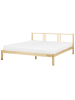 Beliani Doppelbett VANNES in Braun - (W) 187 x (H) 80 x (L) 209 cm