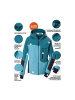 Killtec Funktionsjacke mit Kapuze und Schneefang in Grün2041