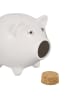 relaxdays 10 x Sparschwein in Weiß/ Natur - (B)15,5 x (H)15,5 x (T)19 cm