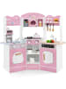 COSTWAY Kinderküche mit Zubehör in Rosa