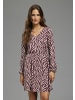 Laura Scott Jerseykleid in bordeaux-gemustert