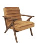 Beliani Sessel KISA in Braun/Braun - (W) 74 x (H) 84 x (L) 80 cm