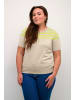KAFFE curve Strickpullover KCmaji Regular fit in Sand Melange/Lime Half Stripe