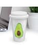 Mr. & Mrs. Panda Thermobecher Avocado Glücklich ohne Spruch in Weiß