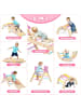 COSTWAY Klettergerüst Indoor 4er Set ab 3 Jahren in Rosa