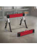 HOMCOM Sägebock-116L x 64B x 64-81H cm-Rot