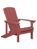 Beliani Gartenstuhl ADIRONDACK in Rot - (W) 75 x (H) 88 x (L) 88 cm