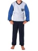 NORMANN Frottee Pyjama langarm Schlafanzug Bündchen - 65472 in navy