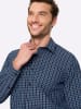 WITT WEIDEN Langarm-Hemd in marine-jeansblau-kariert