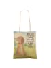 Mr. & Mrs. Panda Schultertasche Hund Blume Design mit Spruch in Weiß