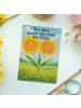 Mr. & Mrs. Panda Grußkarte Blume Sonnenblume Design mit Spruch in Weiß