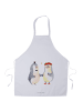 Mr. & Mrs. Panda Küchenschürze Pinguin Heirat ohne Spruch in Weiß