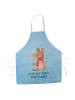 Mr. & Mrs. Panda Barista Schürze Maus Weihnachten mit Spruch in Eisblau