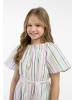 myMo KIDS Mädchen Kleid in Weiss Mehrfarbige Streifen