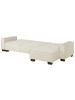 Beliani 2-tlg Ecksofa ROMEDAL in Beige/Schwarz linksseitig