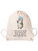 Mr. & Mrs. Panda baumwoll turnbeutel Pinguin Duschen mit Spruch in Creme