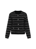 Bridgeport Women Cardigan in Black Offwhite