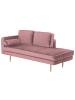 Beliani Chaiselongue MIRAMAS in Rosa/Gold - (W) 171 x (H) 63 x (L) 79 cm linksseitig
