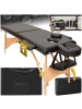 tectake 2 Zonen Massageliege Freddi 210 x 95 x 84 cm, schwarz