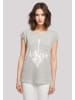 F4NT4STIC Extended Shoulder T-Shirt Gitarre Herzschlag in grau meliert