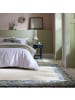 KADIMA DESIGN Teppich Kurzflor Unifarben, Floral Bordüre, Wohnzimmer in Blau-Beige