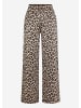 SASSYCLASSY Satin Leo-Print Hose in schwarz I braun