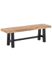 Beliani Gartenbank SCANIA in Braun/Schwarz - (W) 140 x (H) 45 x (L) 36 cm