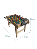 relaxdays Kickertisch in Natur/ Grün - (B)122 x (H)78 x (T)61 cm