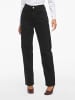 Vila Straight Fit Jeans in Black Denim