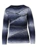 KOROSHI Damen-Jerseystrick mit Metallic-Detail in blau